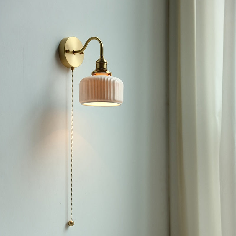 Modern Style Ceramic Pull Chain Wall Light – NOOSH Decor