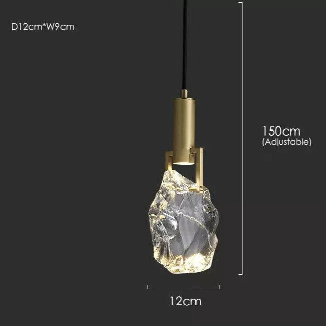 Minimalistic Crystalline Pendant Lights