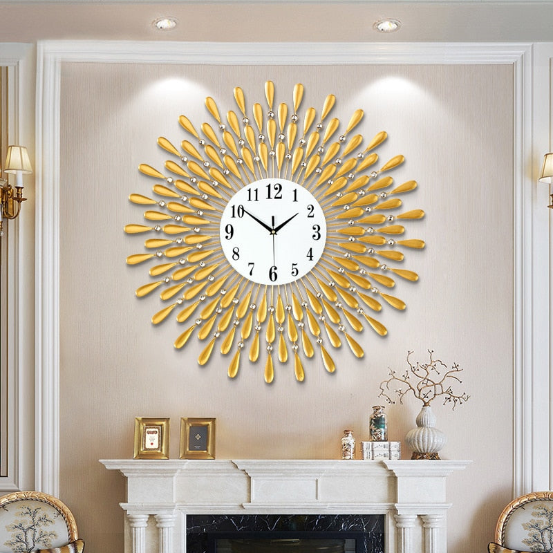 Feather Sun Wall Clock