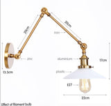 Vintage Style Swing Arm Style Wall Light N READY