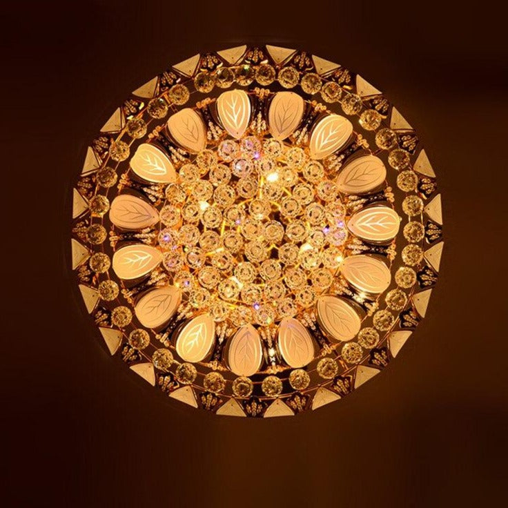 Crystal Golden Lily Luxury Chandelier