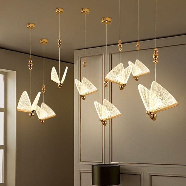 Modern Style Butterfly Pendant Light
