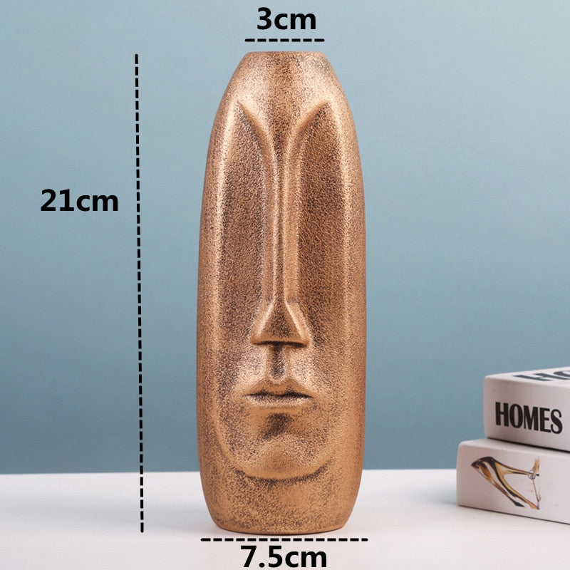 Abstract Moai Vases