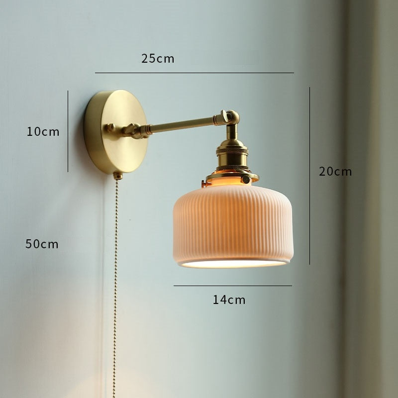 Modern Style Pull Chain Wall Light