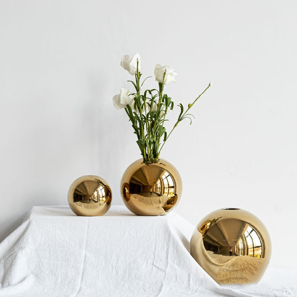 Golden Ball Vases