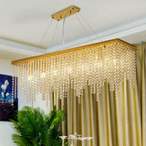 Crystal Luxury Golden Drapes Chandelier