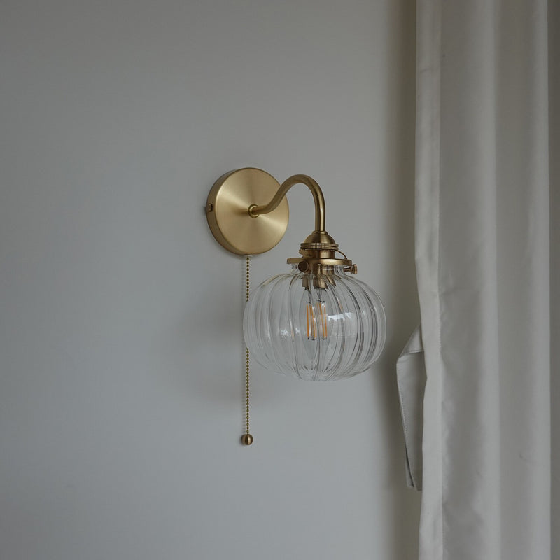 Vintage Style Glass Sphere Wall Light N READY
