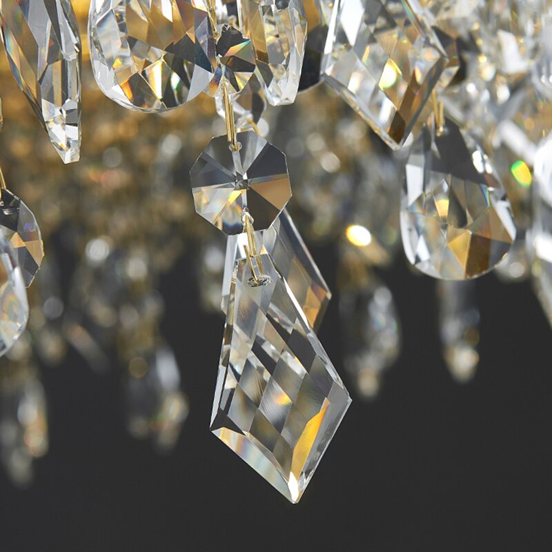 Crystal Luxury Golden Shards Chandelier