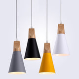 Wooden Funnel Pendant Lights