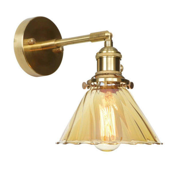 Nordic Style Glass Copper Wall Light