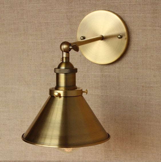 Industrial Style Vintage Brass Wall Lamp