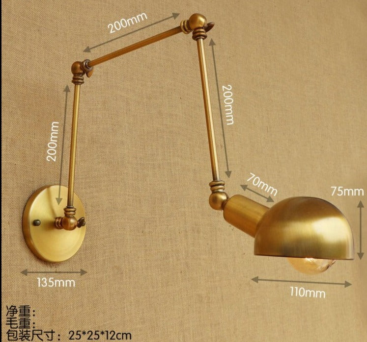Retro Style Mechanical Gold Wall Light N READY