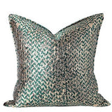 Green Woven Cushion Cover