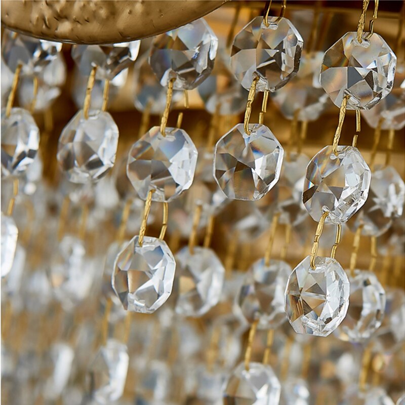 Crystal Luxury Golden Curtain Chandelier