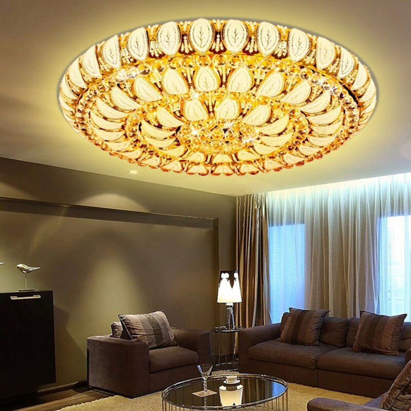Crystal Golden Lily Luxury Chandelier
