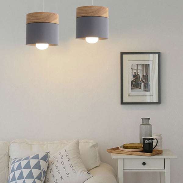 Nordic Style Wooden Macaron Ceiling Light