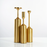 Gold Plated Candle Holder Set