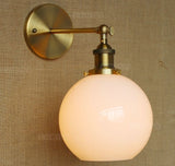 Retro Style Brass Sphere Wall Light N READY
