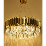 Stainless Steel LED Crystal Chandelier